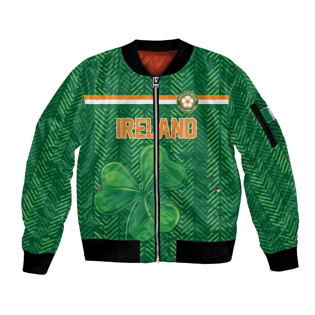 Custom Football 2026 Ireland Sleeve Zip Bomber Jacket The Boys in Green Come On