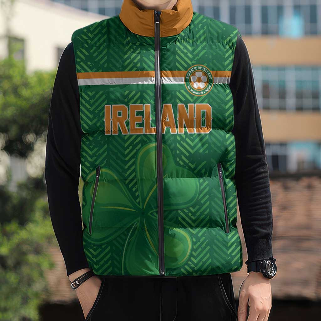 Custom Football 2026 Ireland Sleeveless Puffer Jacket The Boys in Green Come On