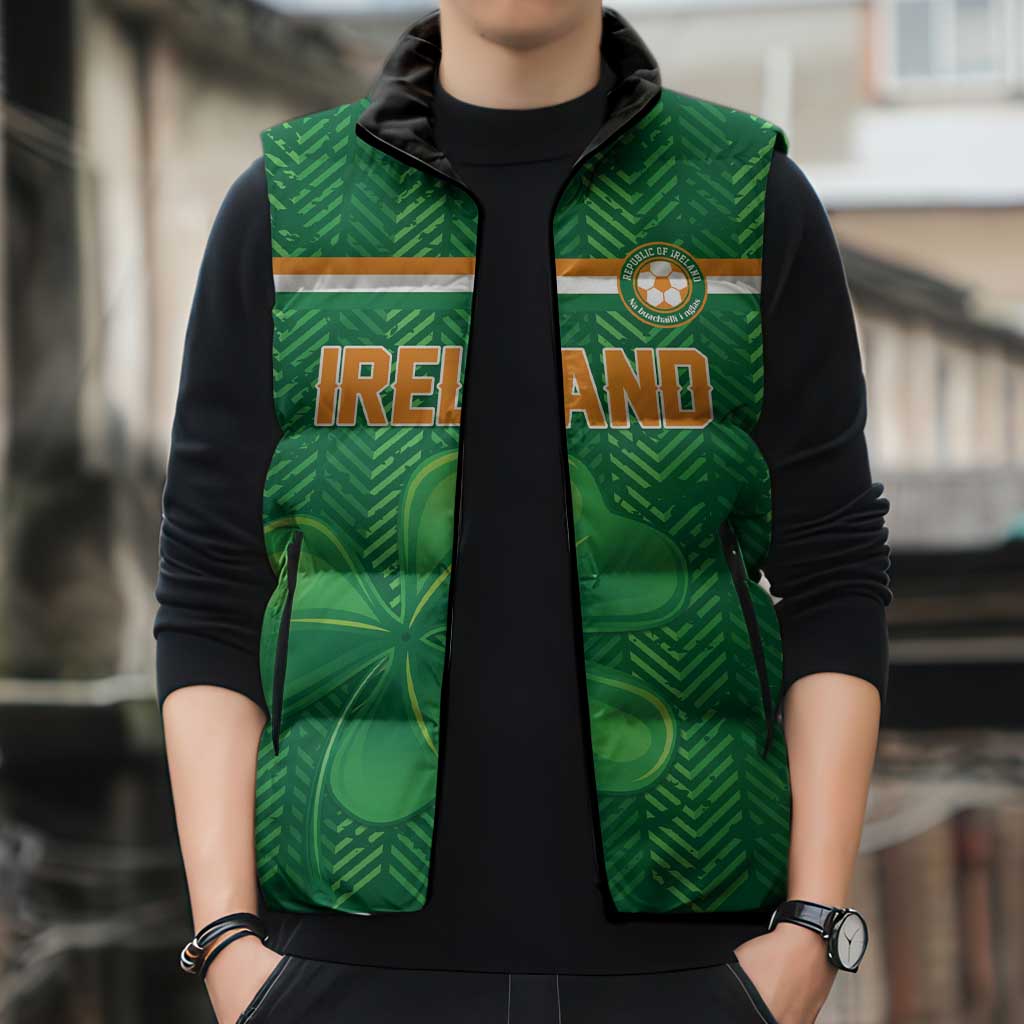 Custom Football 2026 Ireland Sleeveless Puffer Jacket The Boys in Green Come On