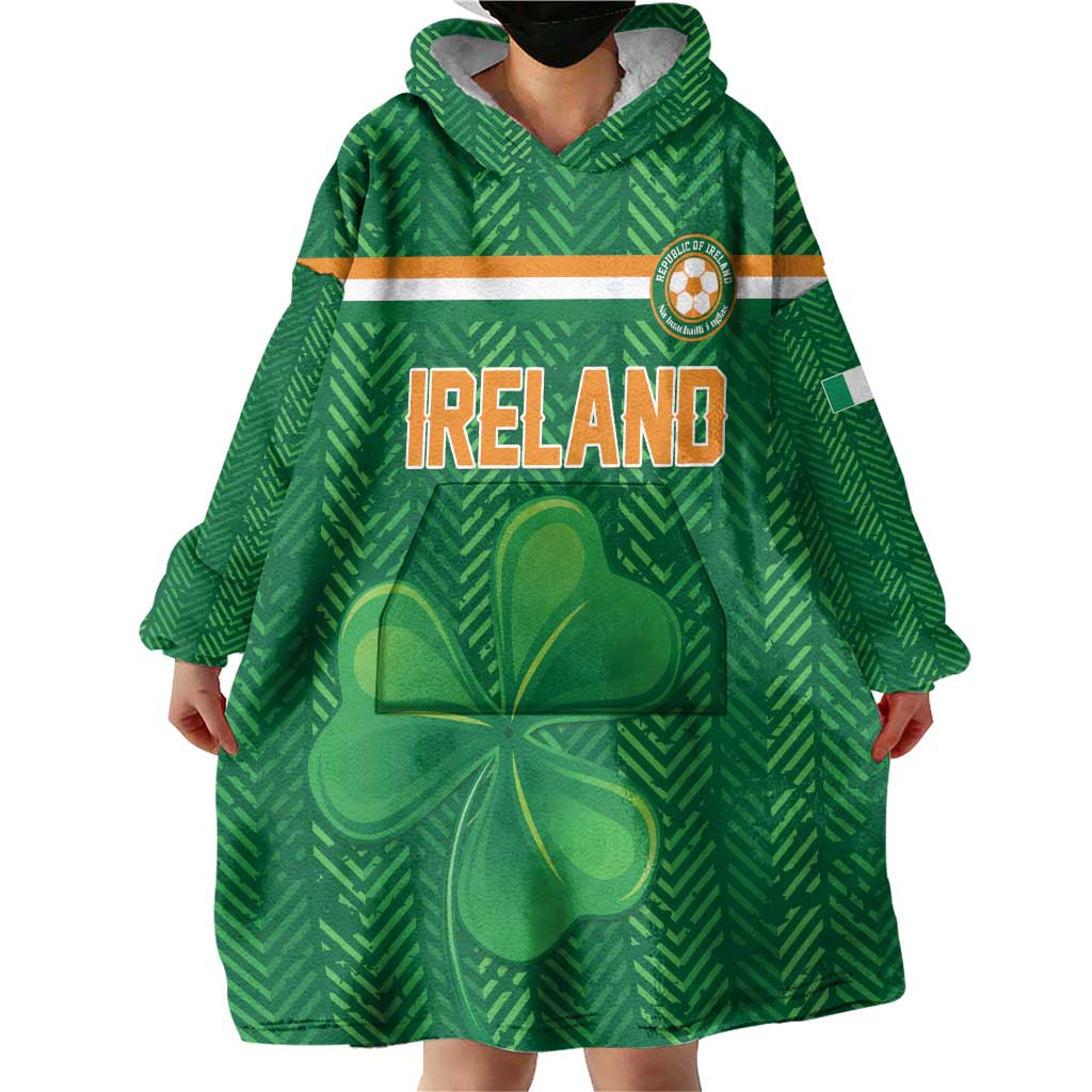 Custom Football 2026 Ireland Wearable Blanket Hoodie The Boys in Green Come On
