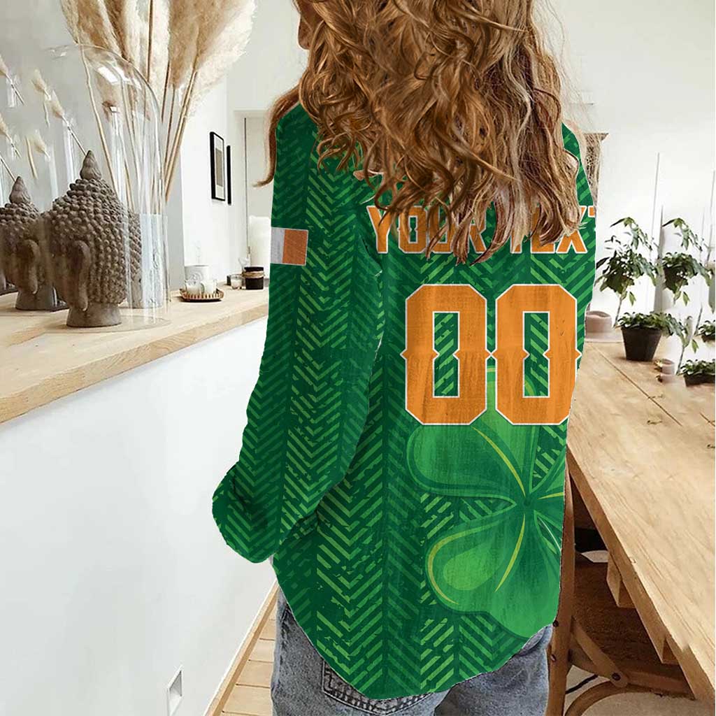 Custom Football 2026 Ireland Women Casual Shirt The Boys in Green Come On