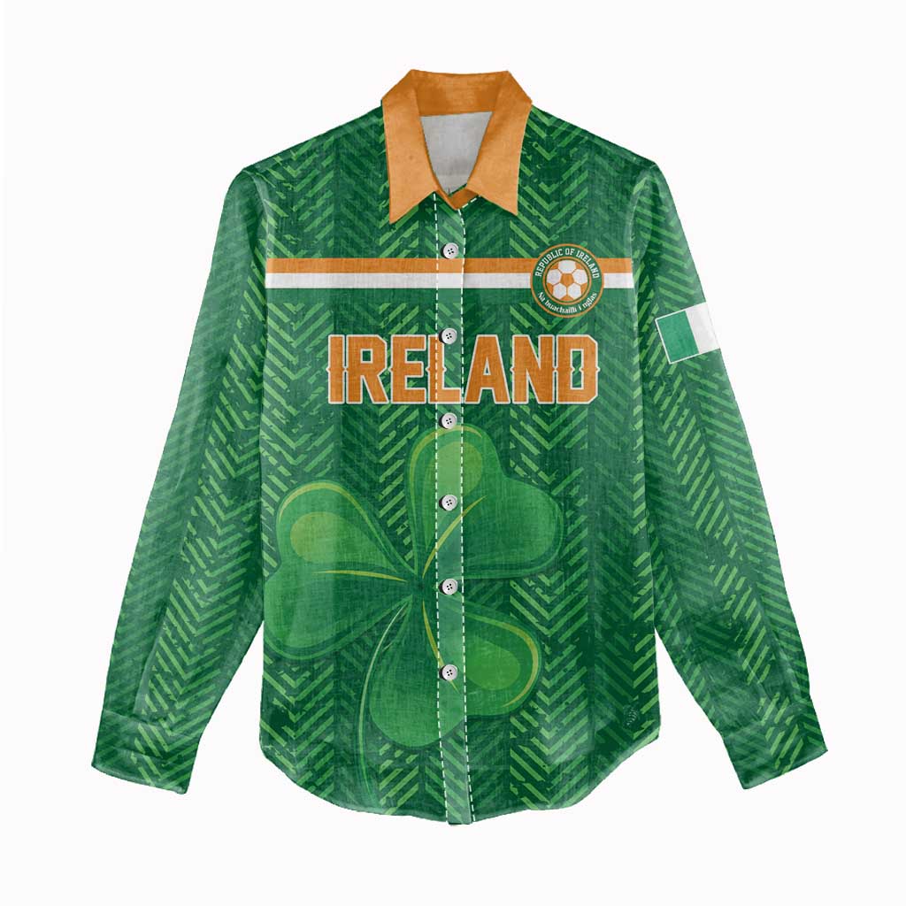 Custom Football 2026 Ireland Women Casual Shirt The Boys in Green Come On