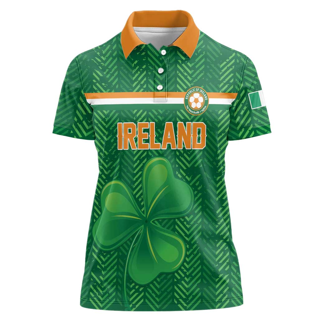 Custom Football 2026 Ireland Women Polo Shirt The Boys in Green Come On
