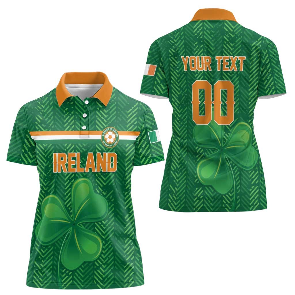 Custom Football 2026 Ireland Women Polo Shirt The Boys in Green Come On