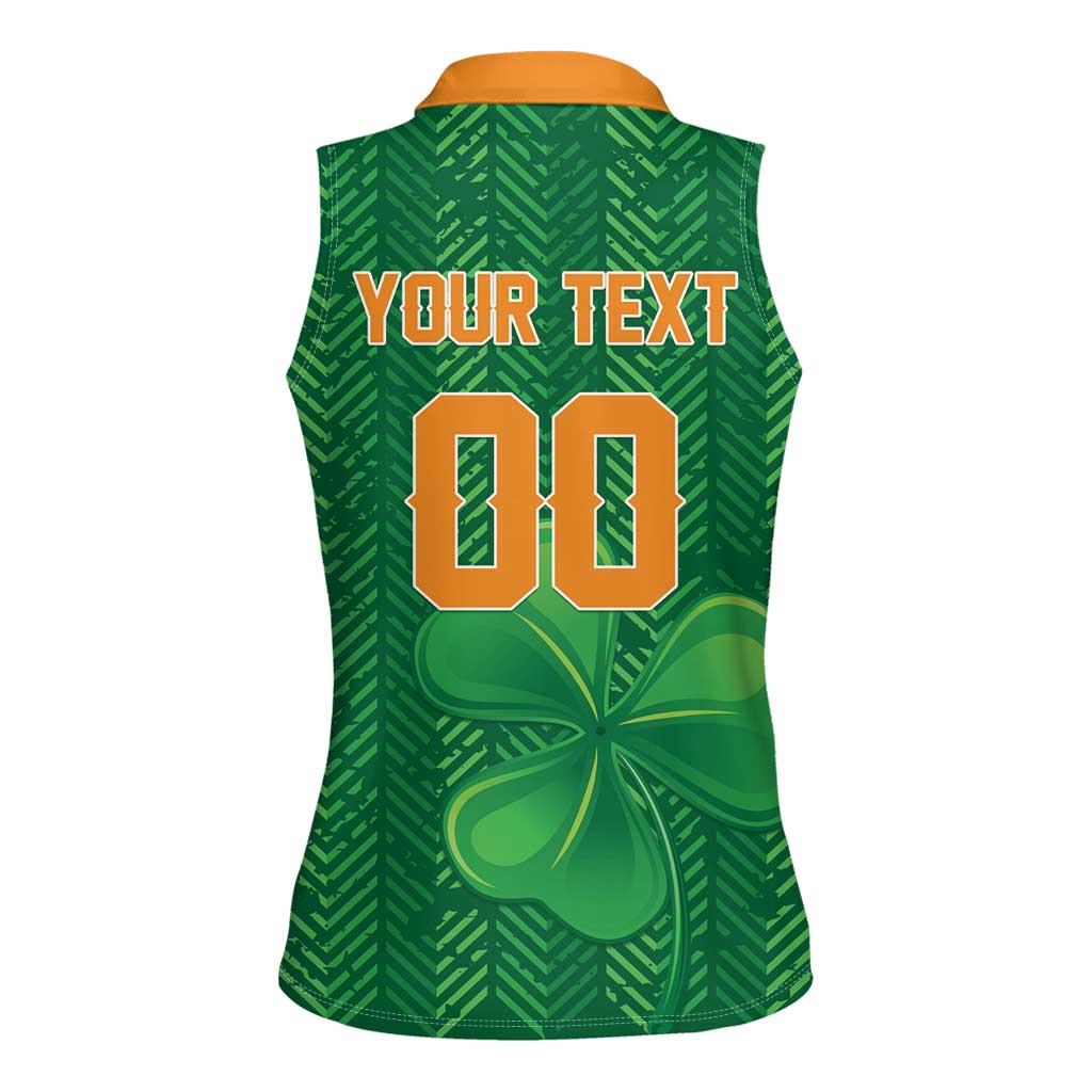 Custom Football 2026 Ireland Women Sleeveless Polo Shirt The Boys in Green Come On