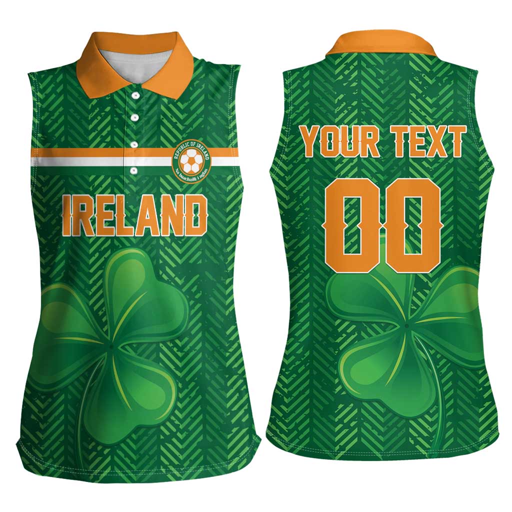 Custom Football 2026 Ireland Women Sleeveless Polo Shirt The Boys in Green Come On