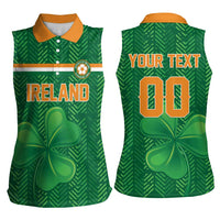 Custom Football 2026 Ireland Women Sleeveless Polo Shirt The Boys in Green Come On