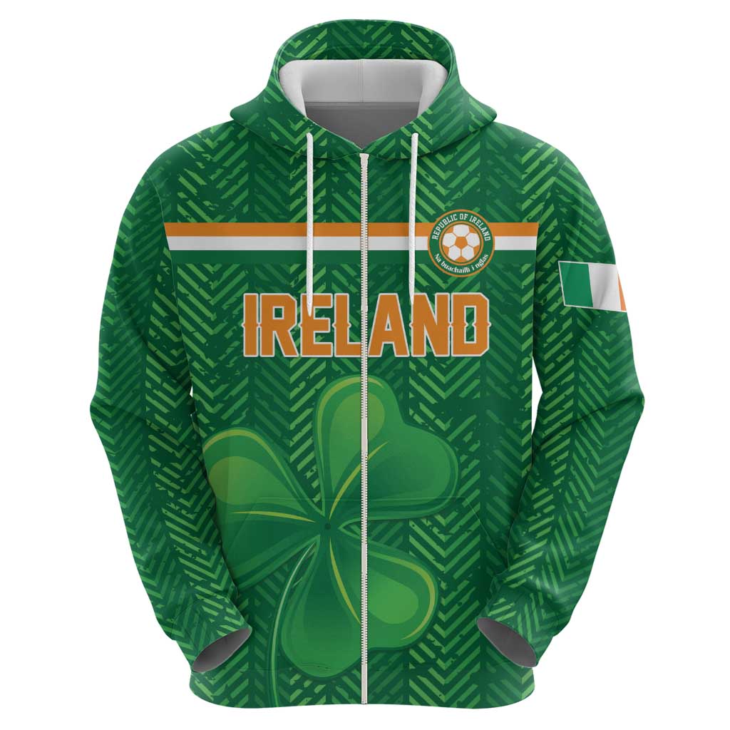 Custom Football 2026 Ireland Zip Hoodie The Boys in Green Come On