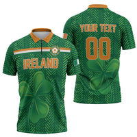 Custom Football 2026 Ireland Zipper Polo Shirt The Boys in Green Come On