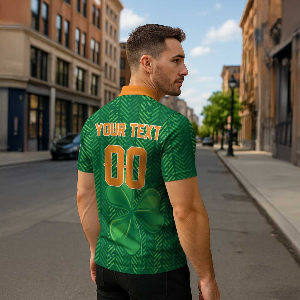 Custom Football 2026 Ireland Zipper Polo Shirt The Boys in Green Come On