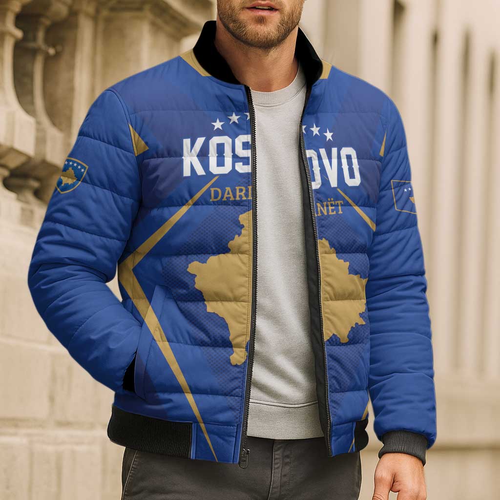 Custom Football 2026 Kosovo Bomber Puffer Jacket Dardanet Go Glory