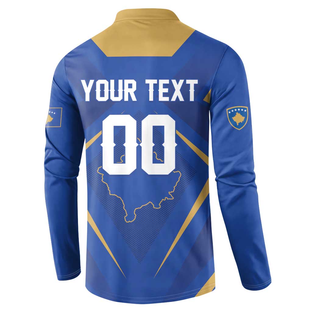 Custom Football 2026 Kosovo Button Sweatshirt Dardanet Go Glory
