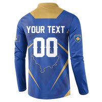 Custom Football 2026 Kosovo Button Sweatshirt Dardanet Go Glory
