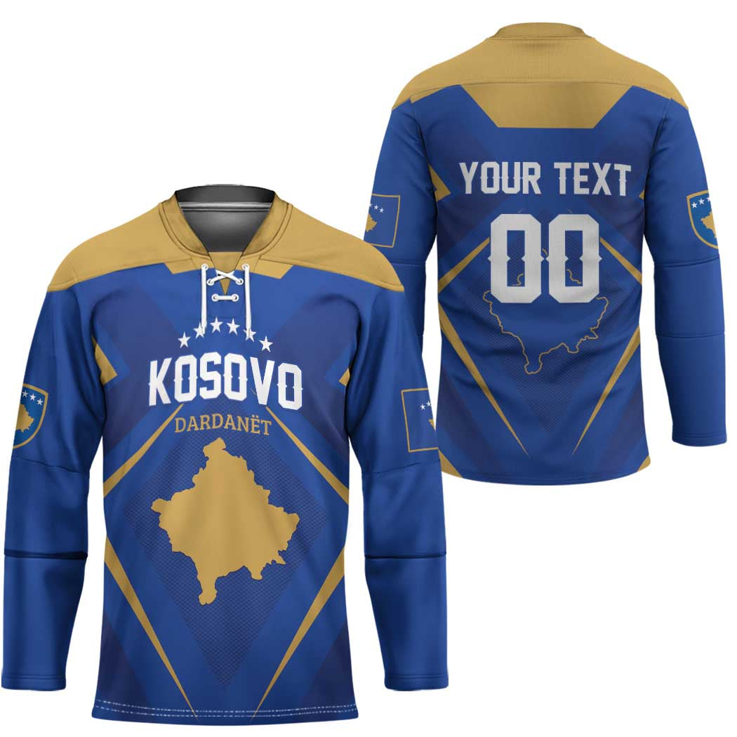 Custom Football 2026 Kosovo Hockey Jersey Dardanet Go Glory