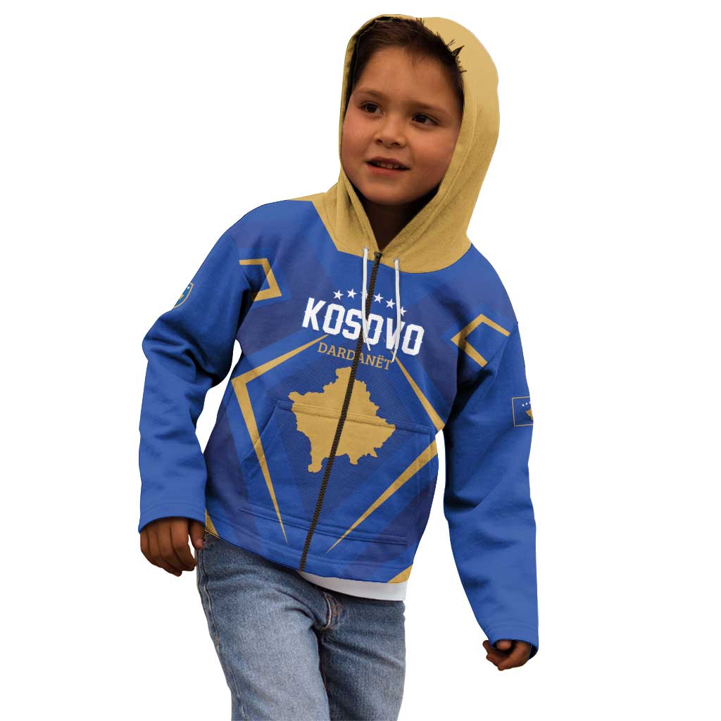 Custom Football 2026 Kosovo Kid Hoodie Dardanet Go Glory