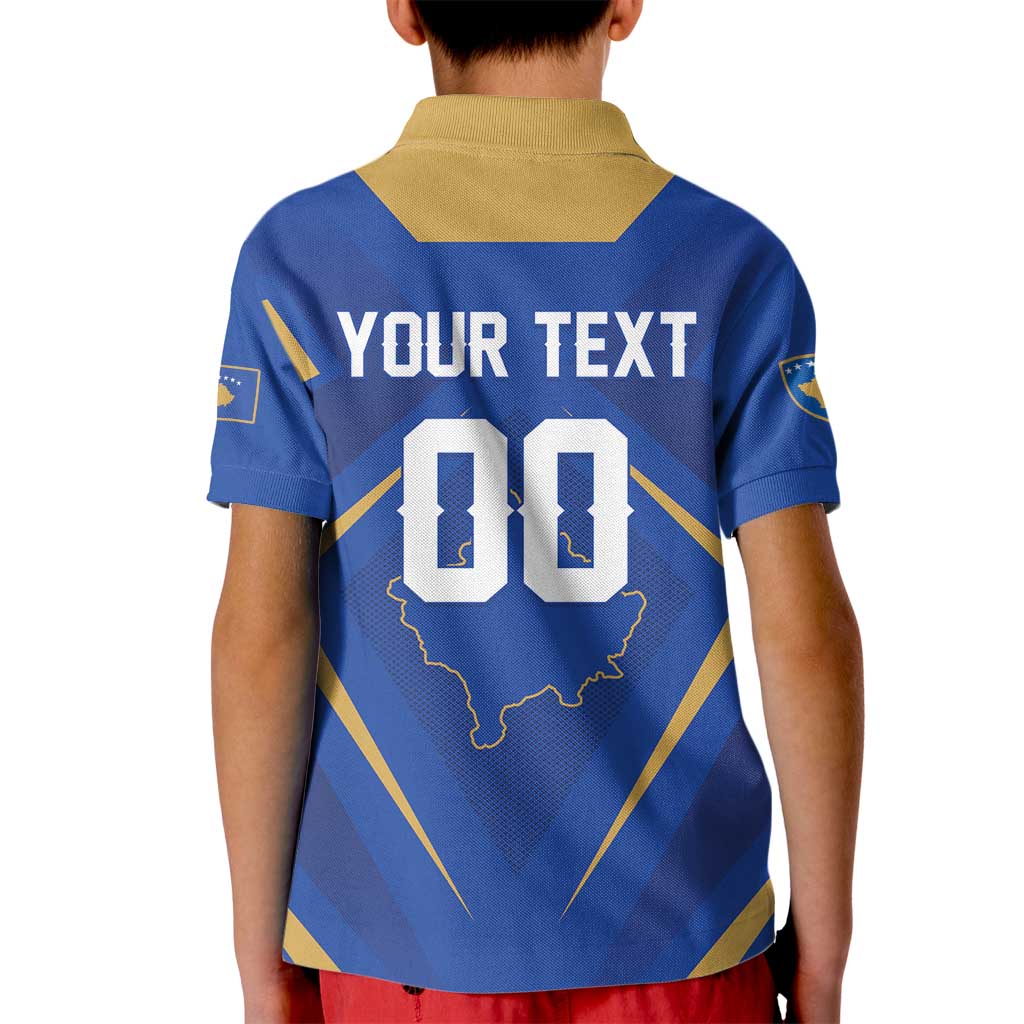 Custom Football 2026 Kosovo Kid Polo Shirt Dardanet Go Glory
