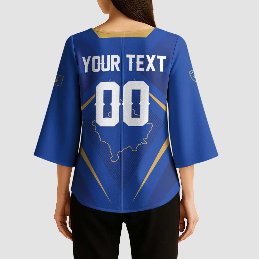 Custom Football 2026 Kosovo Kimono Sleeve Blouse Dardanet Go Glory