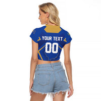 Custom Football 2026 Kosovo Raglan Cropped T Shirt Dardanet Go Glory