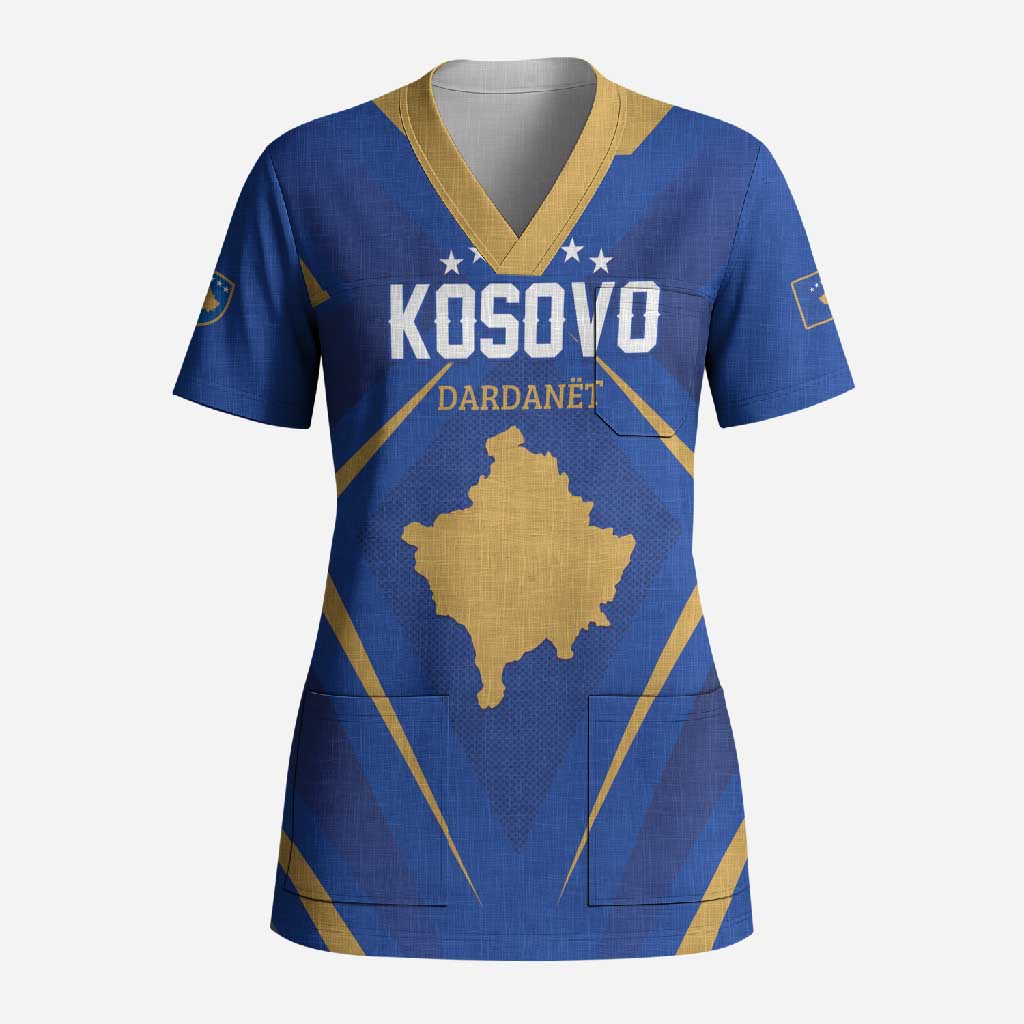 Custom Football 2026 Kosovo Scrub Top Dardanet Go Glory