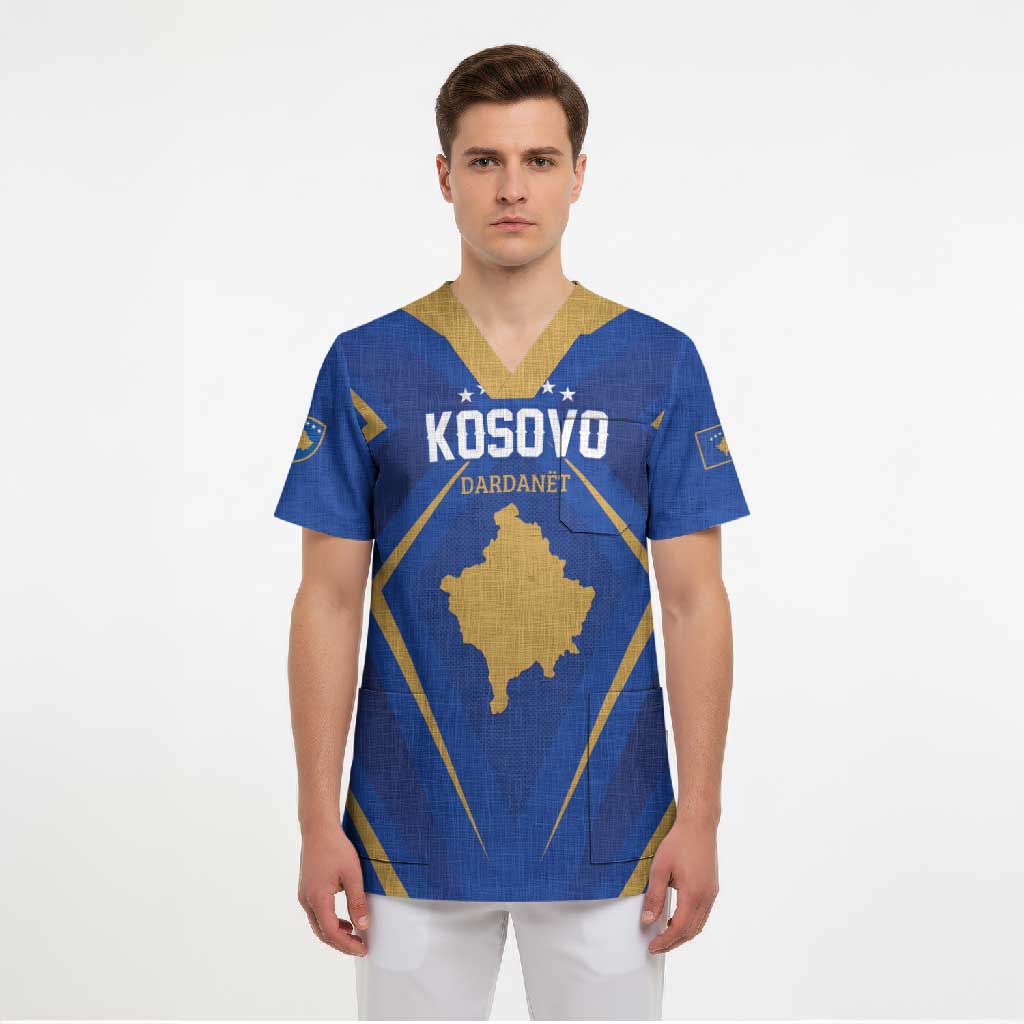 Custom Football 2026 Kosovo Scrub Top Dardanet Go Glory