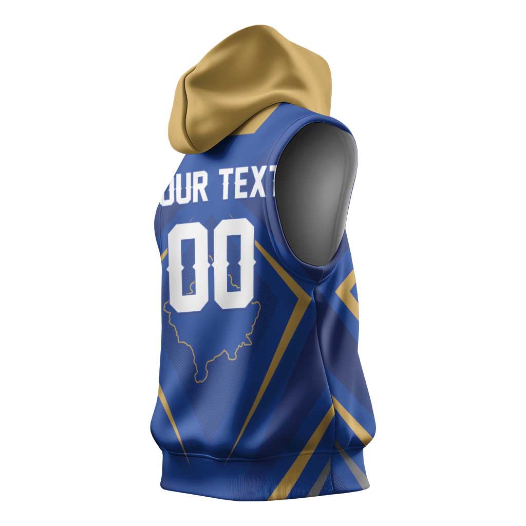 Custom Football 2026 Kosovo Sleeveless Hoodie Dardanet Go Glory