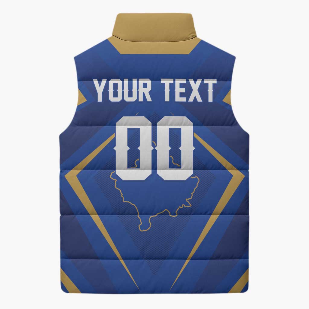 Custom Football 2026 Kosovo Sleeveless Puffer Jacket Dardanet Go Glory