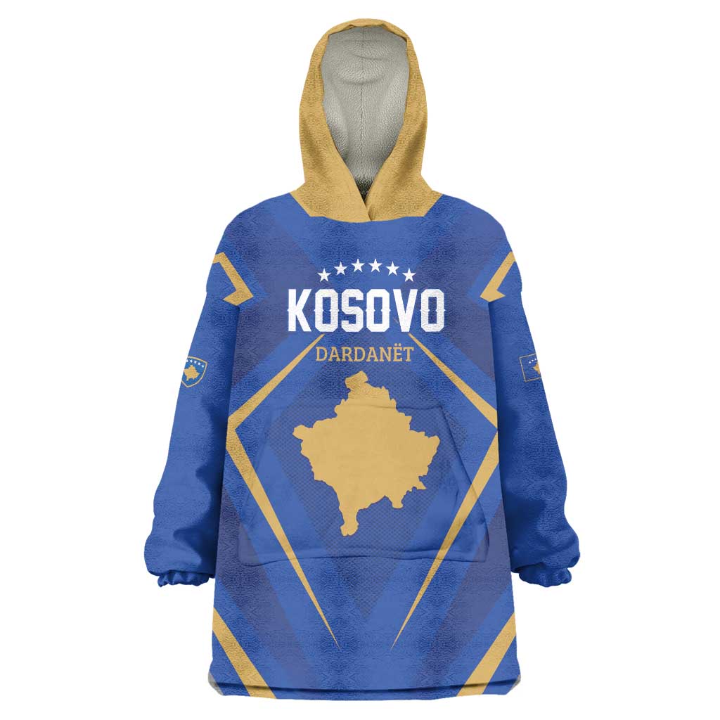 Custom Football 2026 Kosovo Wearable Blanket Hoodie Dardanet Go Glory