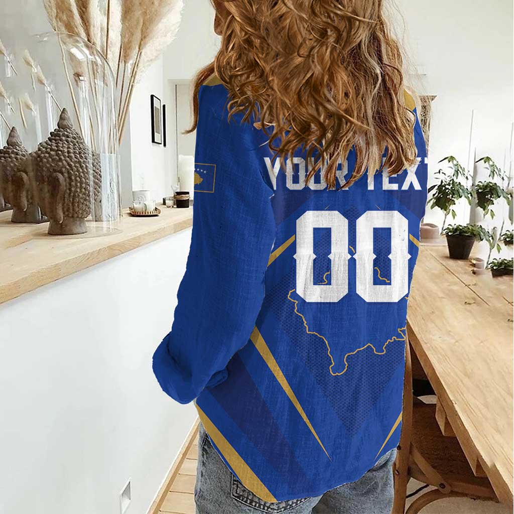 Custom Football 2026 Kosovo Women Casual Shirt Dardanet Go Glory
