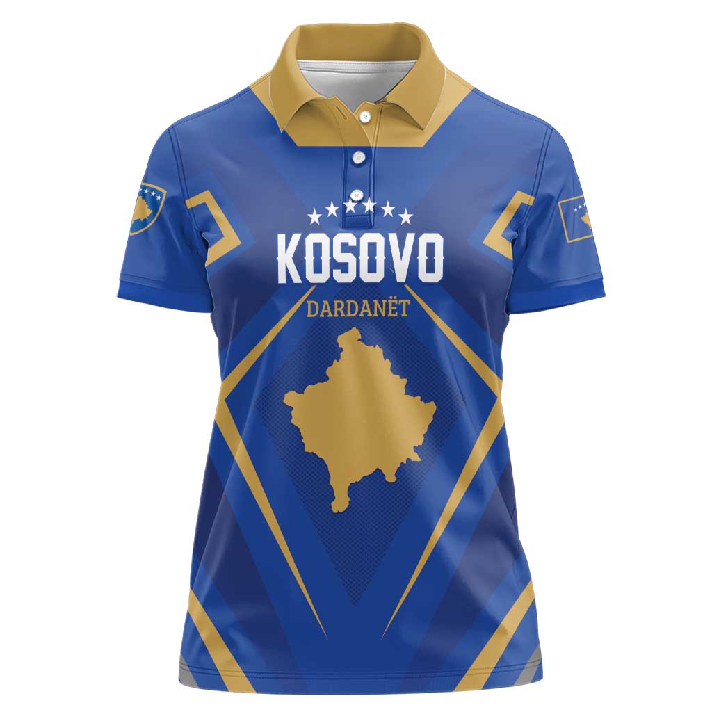 Custom Football 2026 Kosovo Women Polo Shirt Dardanet Go Glory