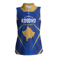 Custom Football 2026 Kosovo Women Sleeveless Polo Shirt Dardanet Go Glory