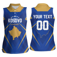 Custom Football 2026 Kosovo Women Sleeveless Polo Shirt Dardanet Go Glory