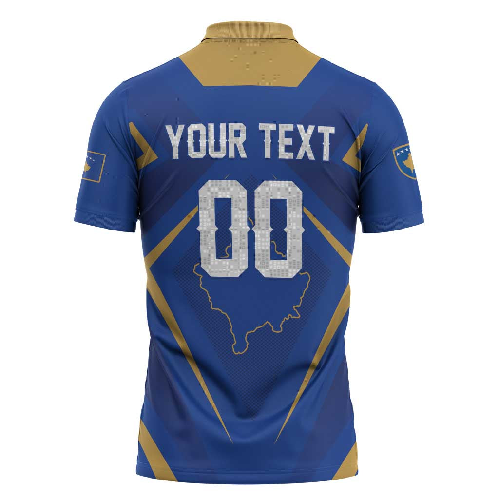 Custom Football 2026 Kosovo Zipper Polo Shirt Dardanet Go Glory