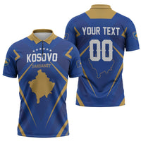 Custom Football 2026 Kosovo Zipper Polo Shirt Dardanet Go Glory