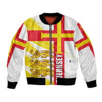 Guernsey Liberation Day Bomber Jacket Guernesi Three Lion - Wonder Print Shop