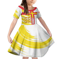 Guernsey Liberation Day Family Matching Mermaid Dress and Hawaiian Shirt Guernesi Three Lion - Wonder Print Shop