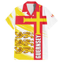 Guernsey Liberation Day Family Matching Tank Maxi Dress and Hawaiian Shirt Guernesi Three Lion - Wonder Print Shop