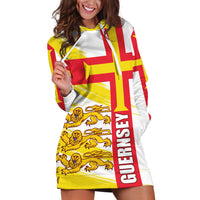Guernsey Liberation Day Hoodie Dress Guernesi Three Lion - Wonder Print Shop