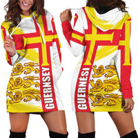 Guernsey Liberation Day Hoodie Dress Guernesi Three Lion - Wonder Print Shop