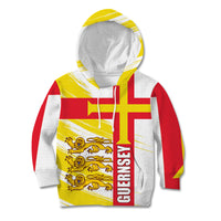 Guernsey Liberation Day Kid Hoodie Guernesi Three Lion - Wonder Print Shop