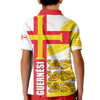 Guernsey Liberation Day Kid Polo Shirt Guernesi Three Lion - Wonder Print Shop