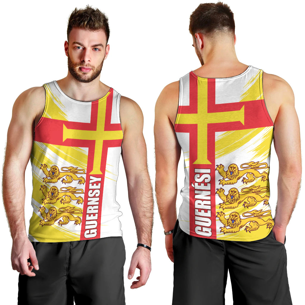 Guernsey Liberation Day Men Tank Top Guernesi Three Lion - Wonder Print Shop