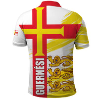 Guernsey Liberation Day Polo Shirt Guernesi Three Lion - Wonder Print Shop