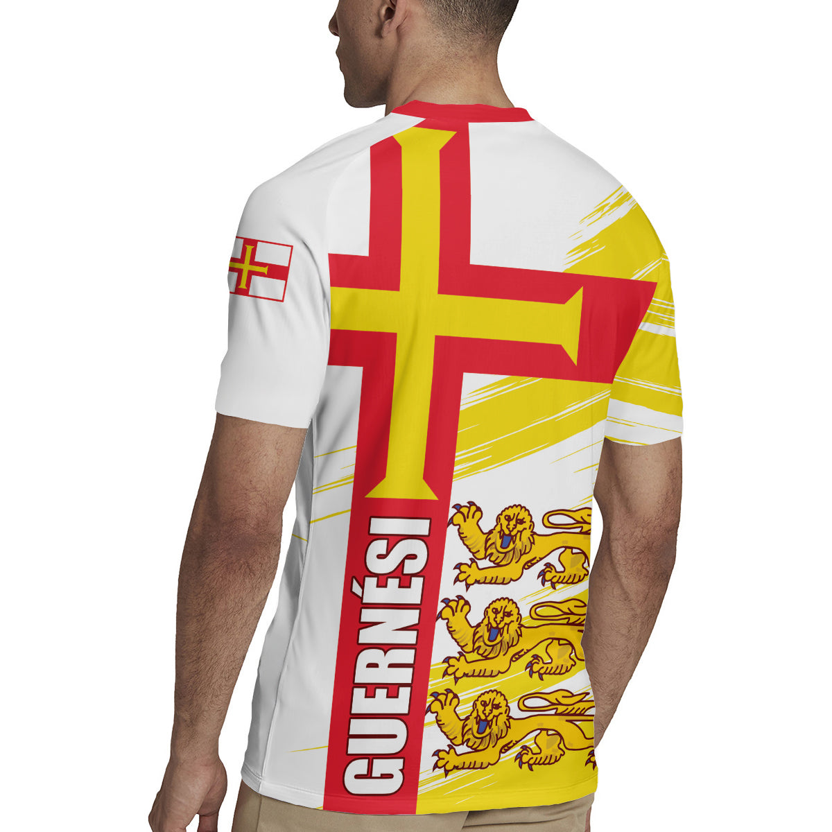 Guernsey Liberation Day Rugby Jersey Guernesi Three Lion - Wonder Print Shop