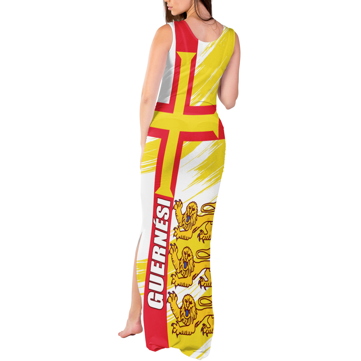Guernsey Liberation Day Tank Maxi Dress Guernesi Three Lion - Wonder Print Shop