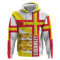 Guernsey Liberation Day Zip Hoodie Guernesi Three Lion - Wonder Print Shop