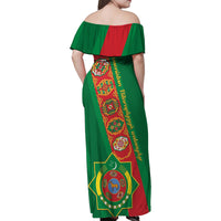 Turkmenistan Flag Day Family Matching Off Shoulder Maxi Dress and Hawaiian Shirt Turkmenistan Bitaraplygyn watanydyr - Wonder Print Shop