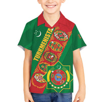 Turkmenistan Flag Day Family Matching Off Shoulder Maxi Dress and Hawaiian Shirt Turkmenistan Bitaraplygyn watanydyr - Wonder Print Shop