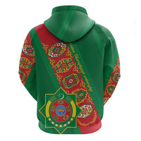 Turkmenistan Flag Day Hoodie Turkmenistan Bitaraplygyn watanydyr - Wonder Print Shop