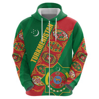 Turkmenistan Flag Day Hoodie Turkmenistan Bitaraplygyn watanydyr - Wonder Print Shop