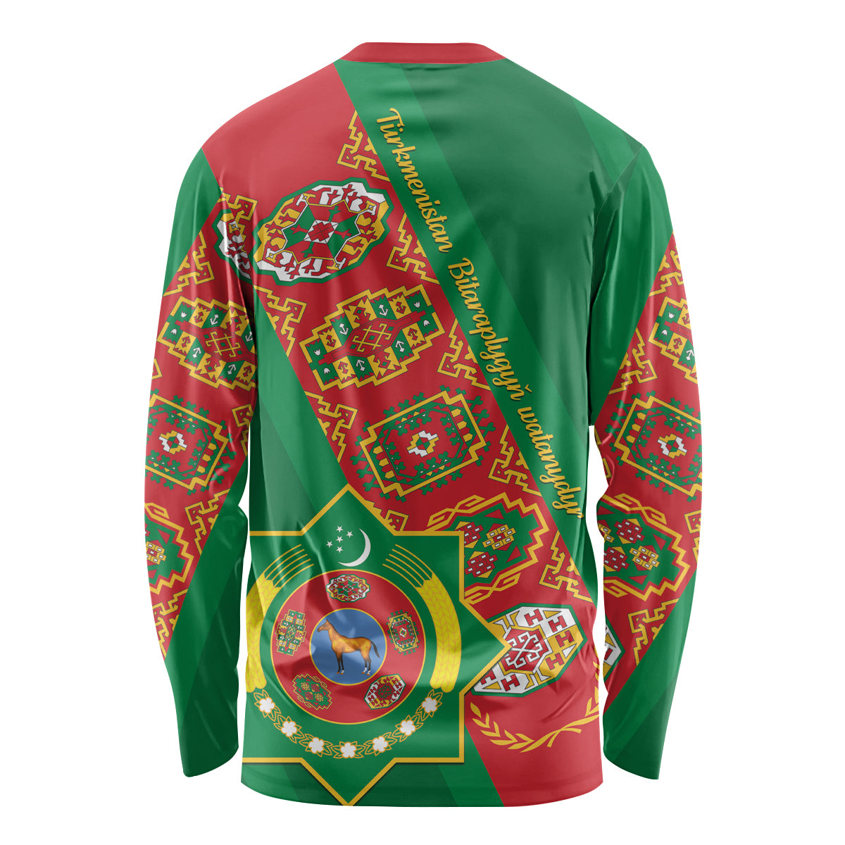 Turkmenistan Flag Day Long Sleeve Shirt Turkmenistan Bitaraplygyn watanydyr - Wonder Print Shop